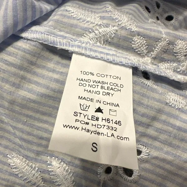 S8. Hayden blue striped button up shirt - Image 3