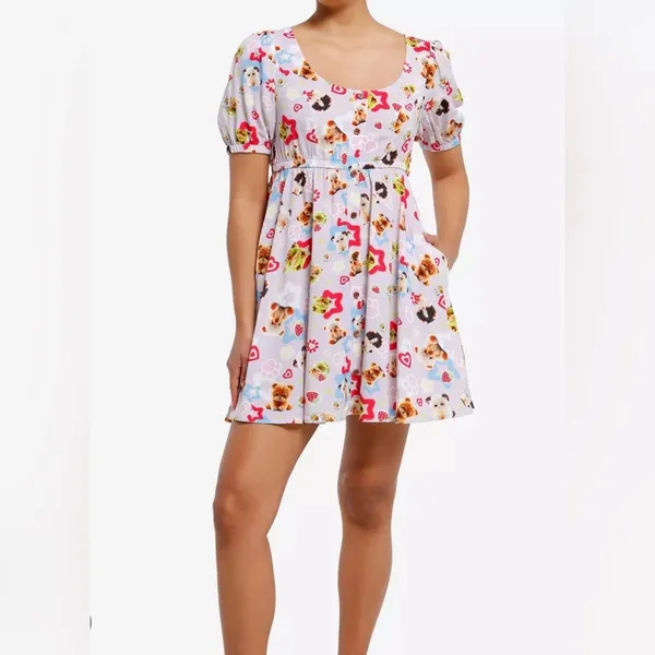 Sweet Society Cute Animals Babydoll Dress | Hot Topic| | Kawaii Animals - Image 2