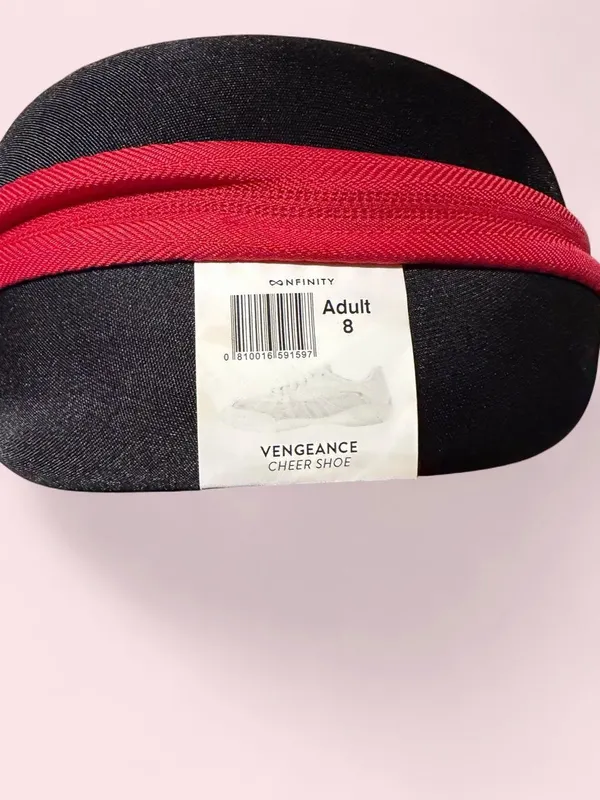 NFINITY Black Mini Crossbody with Red Strap for cheer shoes size 8 and under - Image 4