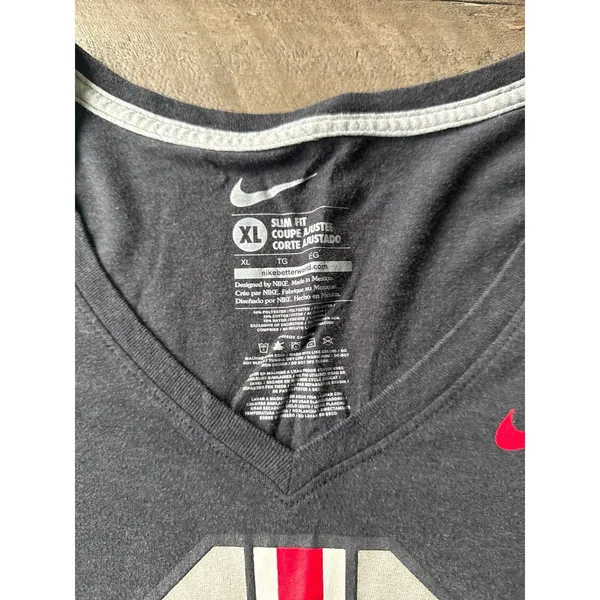 Nike Women's Black Ohio State‎ "8" Short Sleeve Tee Size XL - Image 2