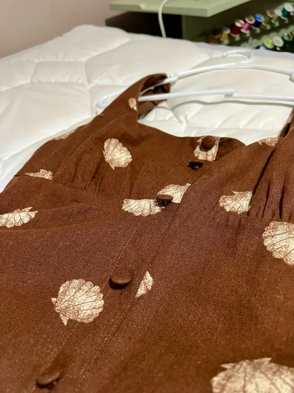 Seashell Dress Brown Size L - Image 3