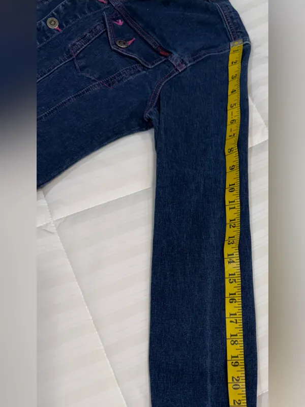 U.S. Polo Assn. Dark Indigo Denim with Pink Logo Stitching - Image 8
