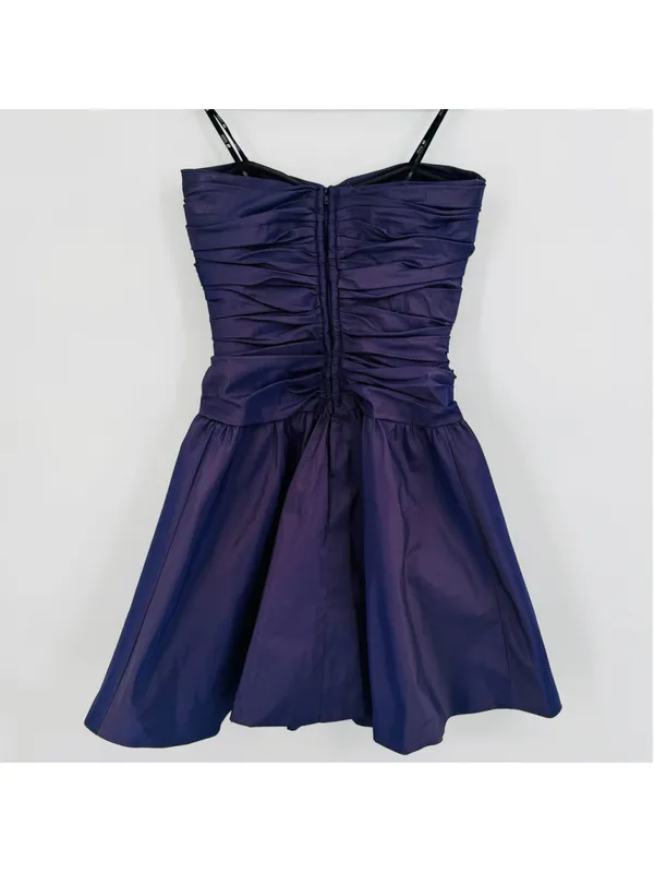 Tadashi Shoji Strapless Mini Dress Purple Size 0 Vintage 90’s Irridescent - Image 2