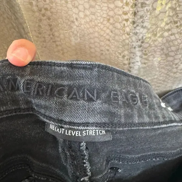 American Eagle Black Next Level Stretch High Rise Skinny Jeans Size 20 - Image 3