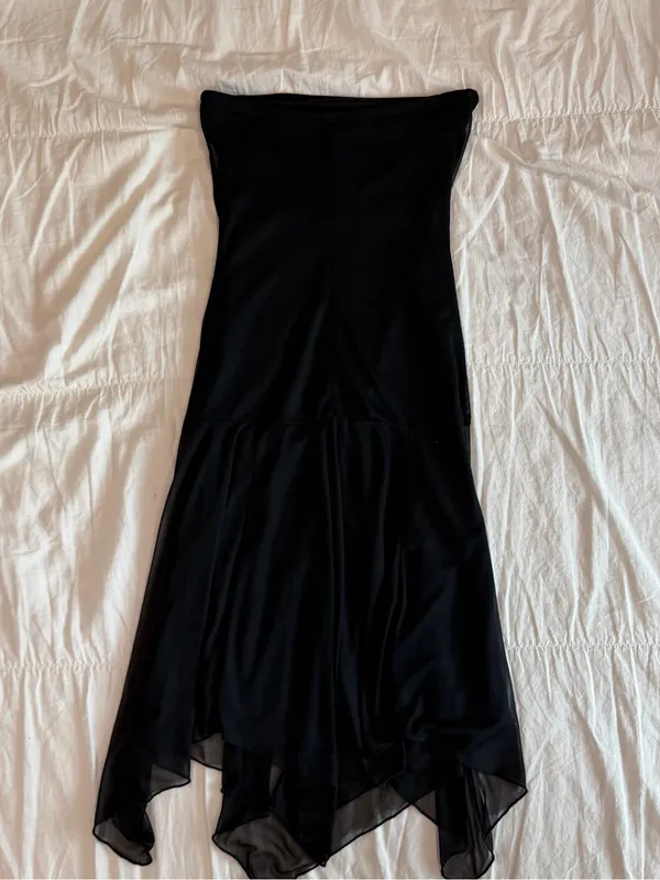 My Michelle Vintage Beaded Strapless Asymmetrical Fairy Dress - Image 2