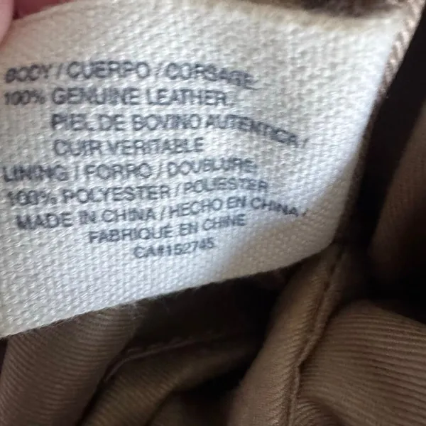 Lucky Brand Genuine Leather Bag With Silver Hardware Tan Beige - Image 10