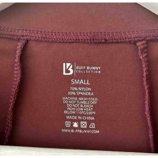 Buffbunny Fall Freely Short Sleeve Burgundy Athletic Dress Sz S - Image 4