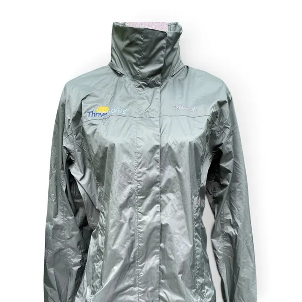 Marmot x Thrive Works Precip Waterproof Rain Jacket Women's Size L Olive NWOT - Image 5
