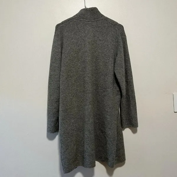 J. Crew Gray Cocoon‎ Merino Wool Alpaca Blend Sweater Blazer Size XS - Image 7