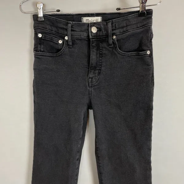 Madewell Jeans Cali Demi-Boot Bootcut Women Black Size 26 Faded‎ Black Stretch - Image 5