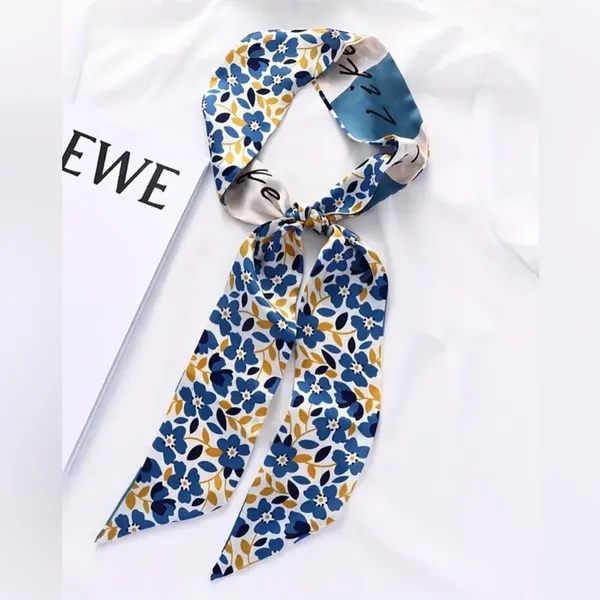 2 Floral Patterned Twillies Blue - Image 5