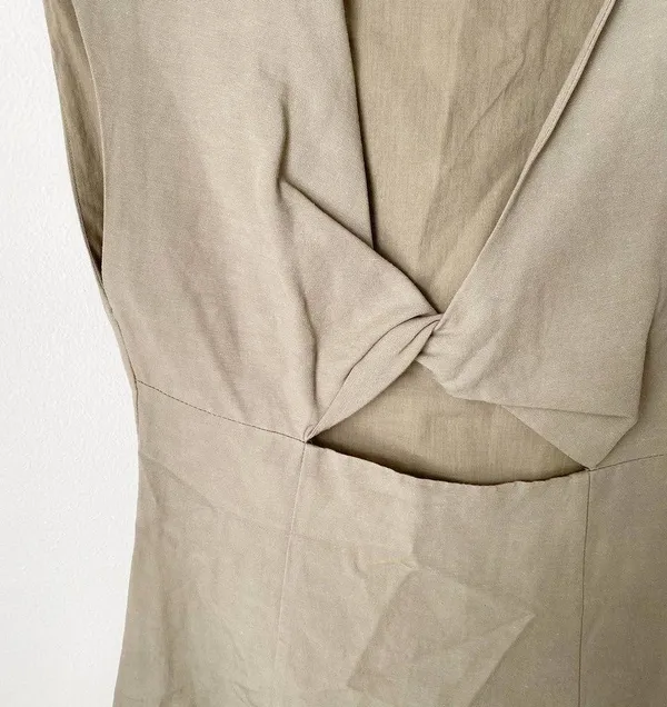 ZARA Linen Blend Cutout Mini Dress - Image 4