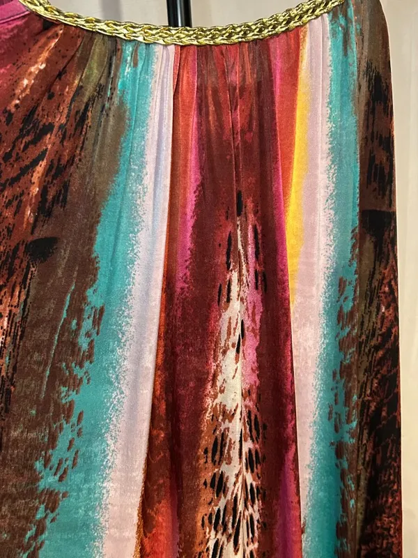 ACE Fashion Women's XL Multicolor Abstract Print Maxi Dress Sleeveless Size XL - Image 9