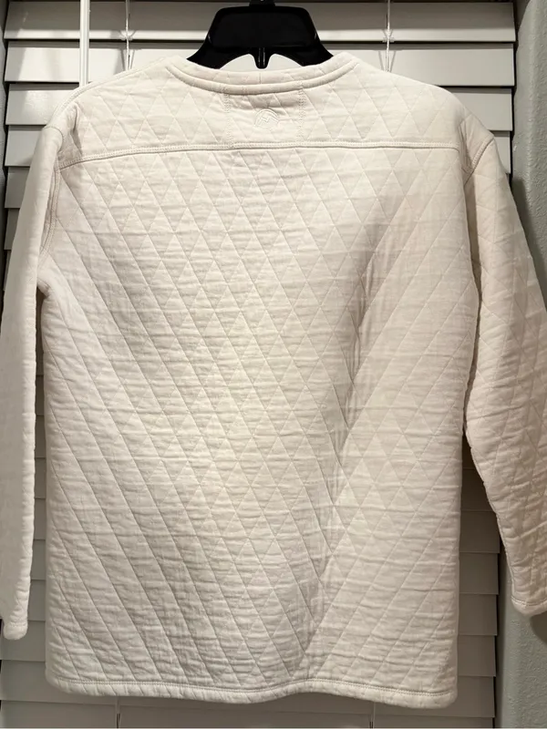 Magellan Outdoors Quilted Crewneck Pullover - Cream - Image 4