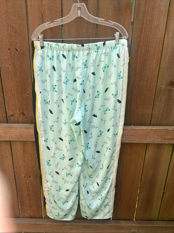 Victoria’s Secret Butterflies And Bunnies Satin Pajama Pants Size Large - Image 6
