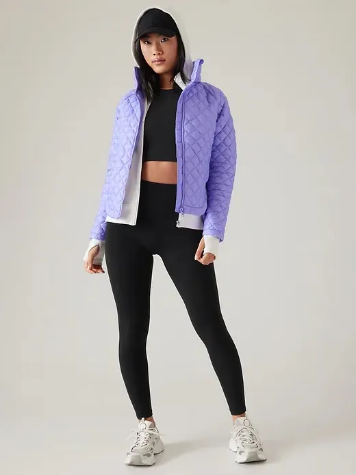 Athleta Whisper Featherless Puffer Jacket Madeira Purple XL - Image 2