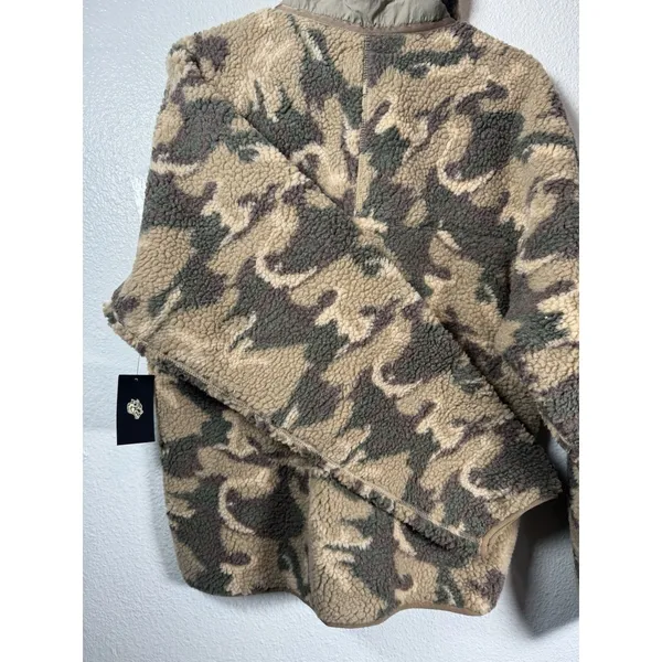 Darc Sport Wolves Lone Pine Woodland Camo Full Zip Fleece Jacket Unisex Sz M New - Image 12