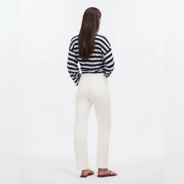 Madewell The‎ Petite '90s Straight Leg Jeans High Rise Tile White NWT Size 26P - Image 2