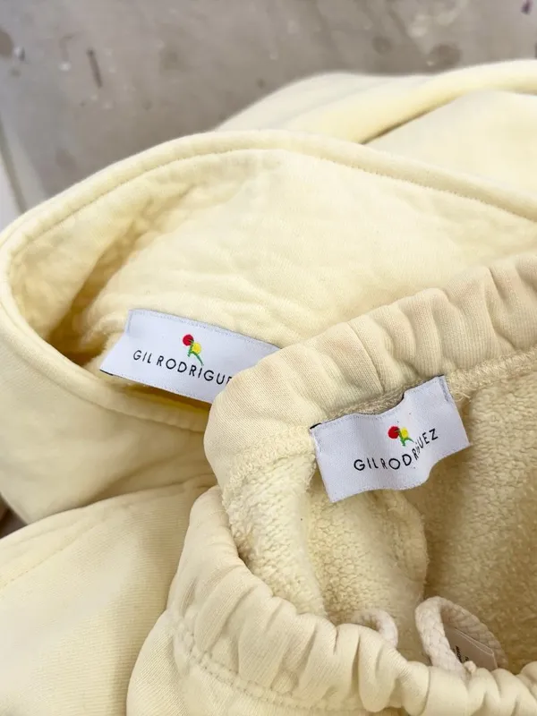 Gil Rodriguez Diana Half Zip Sweatshirt and Beachwood Sweatpant Set Banana Cream - Image 3