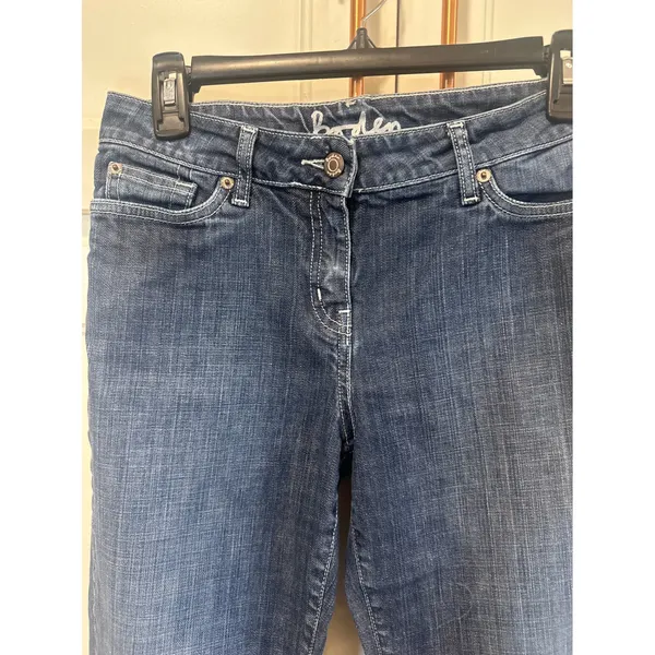 Boden Women Dark Wash Straight Leg Denim Jeans Blue Size 10R Stretch Capri - Image 2