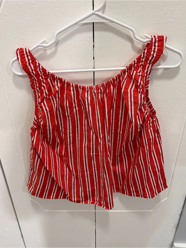 NWT WeWoreWhat by Anthropologie Red Stripped Scoop Beck Cami - Image 4