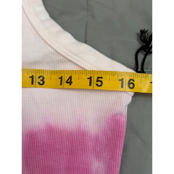 Electric & Rose Ribbed Tank Maxi Dress Tie Dye Pink‎ Navy White Large NWT - Image 3