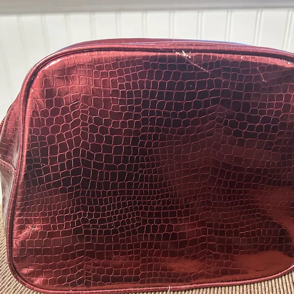 Shiseido Metallic Red Makeup Pouch - Image 5