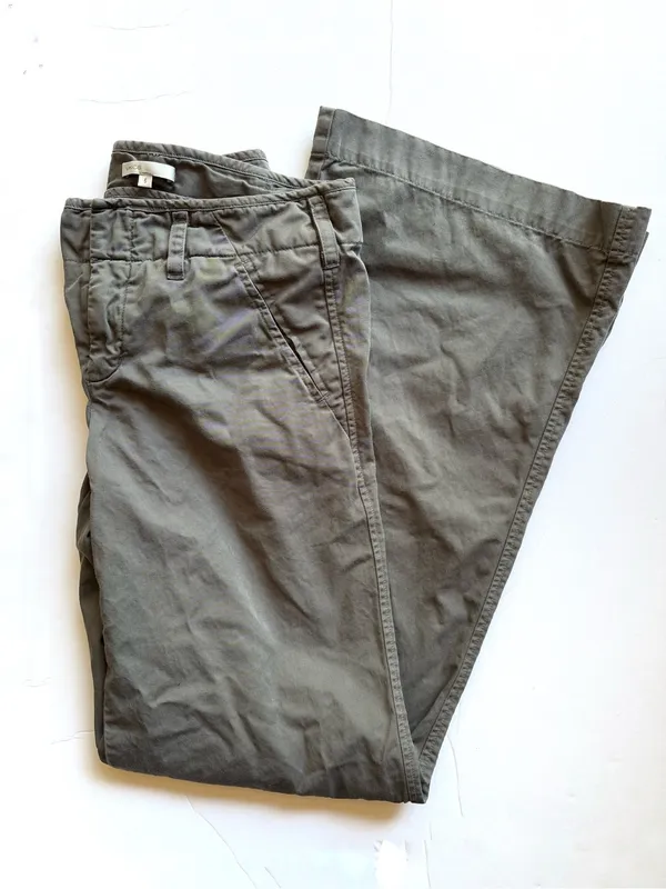Vince. Gray Cotton Flare Chinos - Image 4
