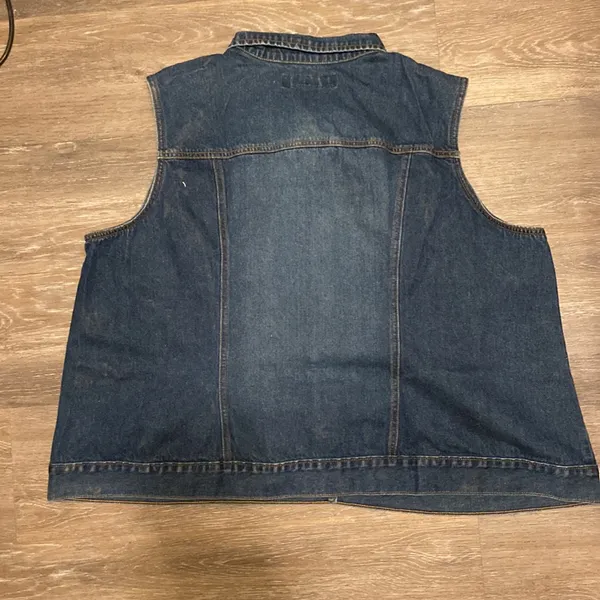 Avenue Jeans Blue Denim Button Down Vest Size 26 - Image 3