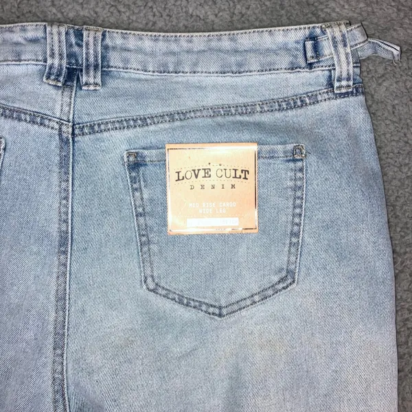 Love Cult Cargo Pants Women 1X 36x29.5 Wide‎ Leg Stretch Utility Denim Jeans NWT - Image 16