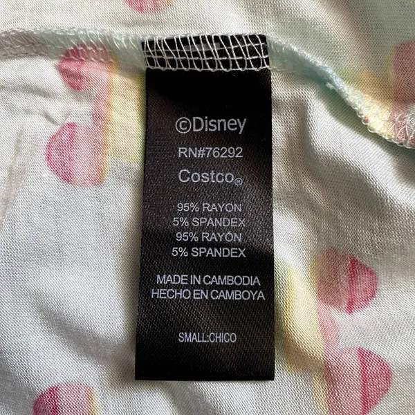 Disney Womens Small Mint Green Rainbow Mickey Mouse‎ Pocket Tee Shirt Size Small - Image 5