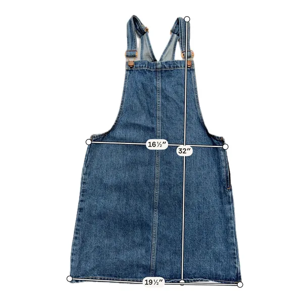 Madewell Denim Pinafore Dress Womens XS Blue Excellent Overall Mini Dress - Image 3