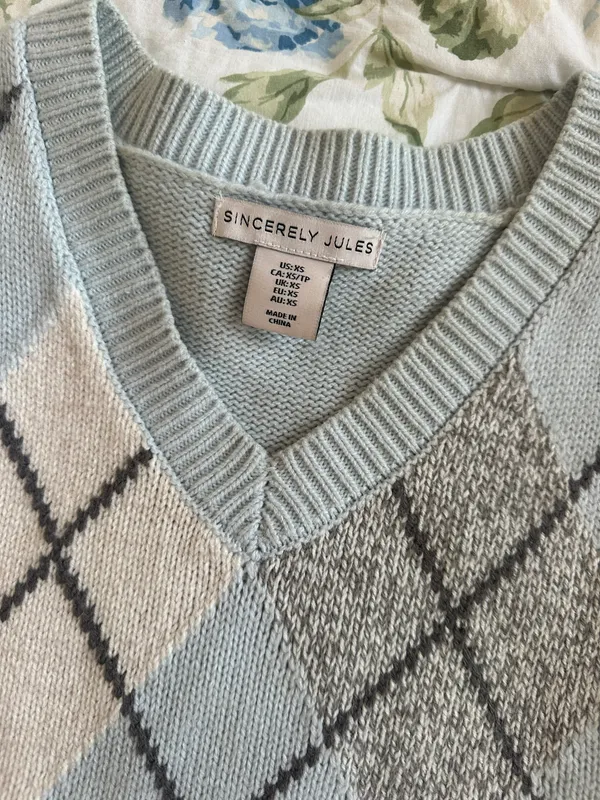 Sincerely Jules Blue Sweater Vest - Image 2