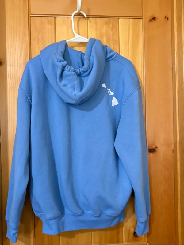 Blue Hawaii Hoodie Size M - Image 2