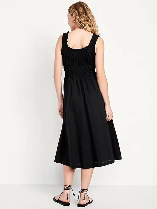 Old Navy Waist-Defined Ruffled Midi Dress - Image 10