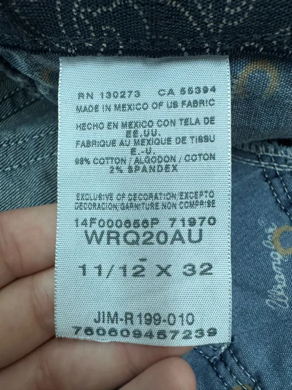 Wrangler Q-Baby Ultimate Riding Mid Rise Boot Cut Jeans Size 11/12x32 - Image 6