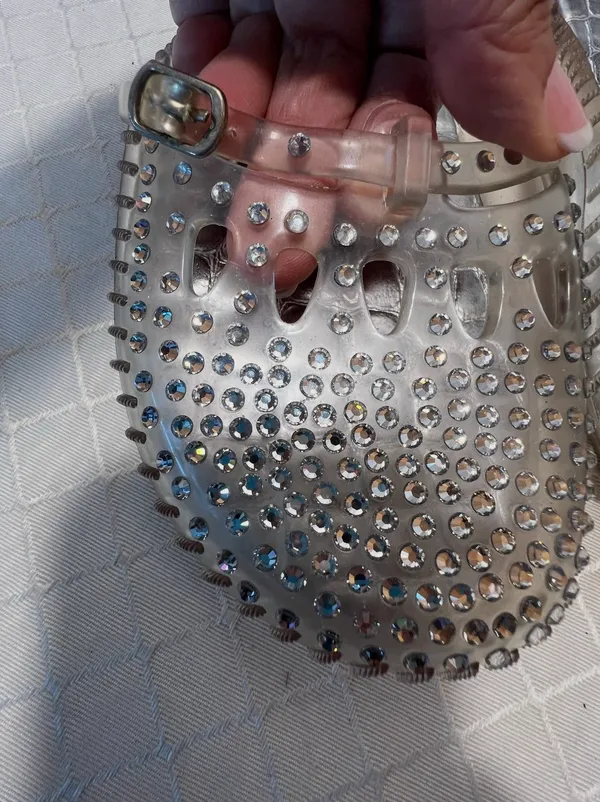 Stuart Weitzman slip on Jelly flats With Rhinestones size 8 - Image 3