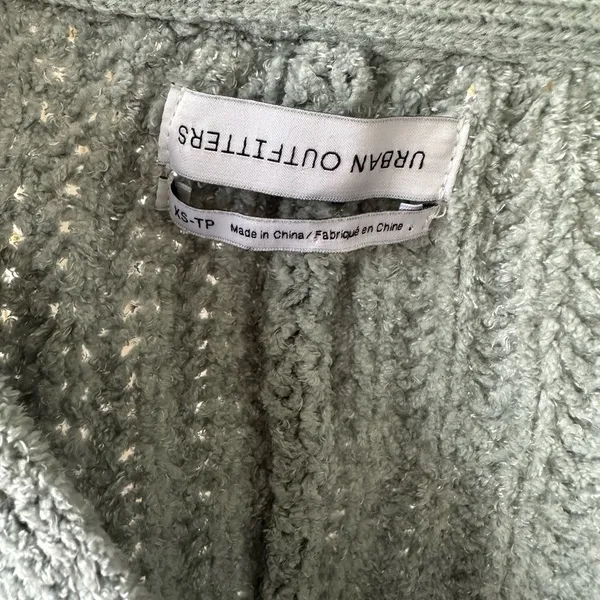 Mint Oversize Batwing Dolman Sleeve Knit Crop Cardigan Sweater - Image 6