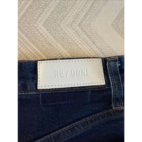 RE/DONE Dark Wash 70S Bootcut Jeans Button Fly Size 29 - Image 7