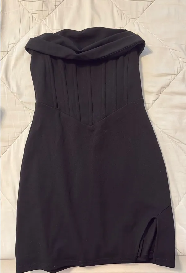 Dillard's Mini Black Dress - Image 2