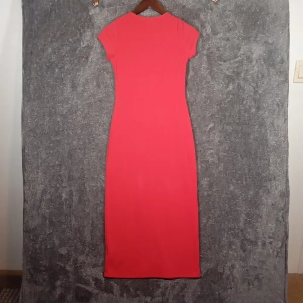 Free People Beach Maxi Red Short Sleeve Straight Dress Vacation Yatch Size Xs/T - Image 4