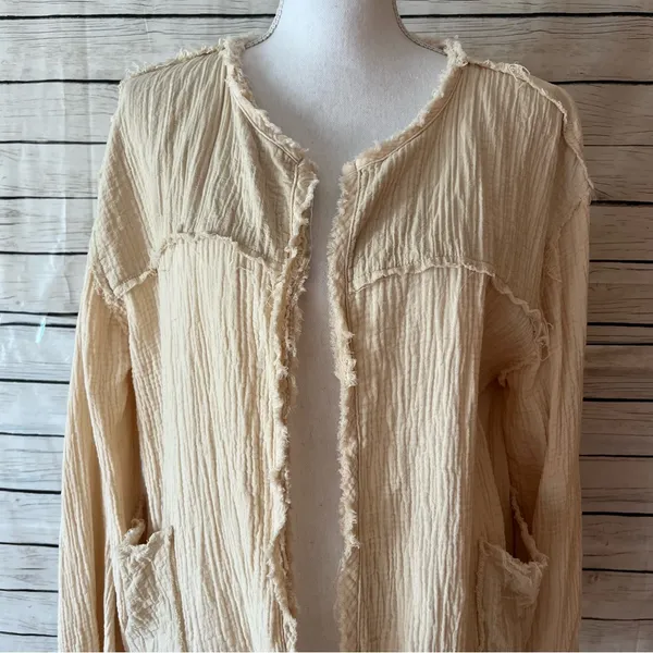 POL Gauze Style Jacket with Boho Charm - Image 11