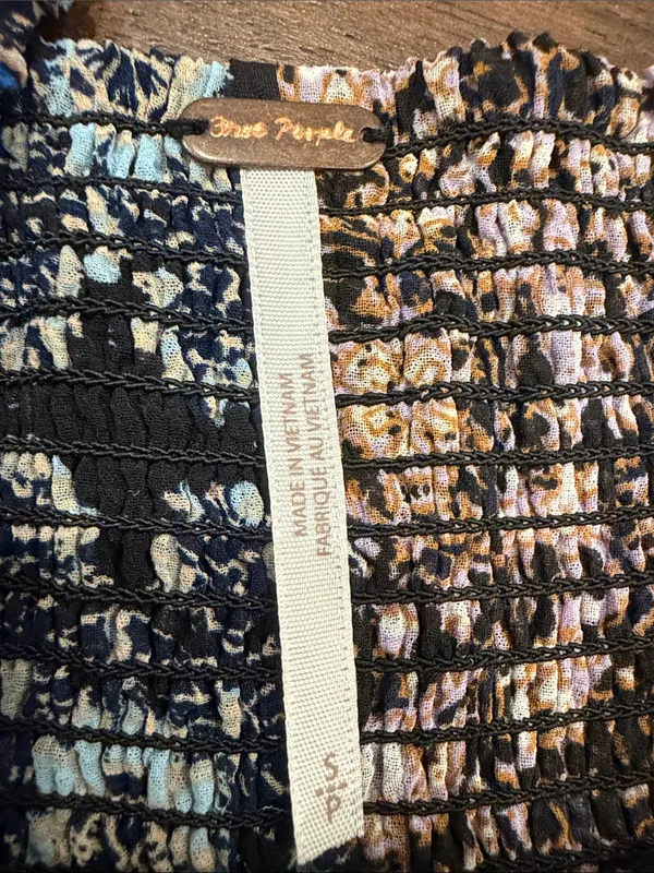FREE PEOPLE Come Together Maxi Dress in Black Combo Size Small - C57-015 - Image 3