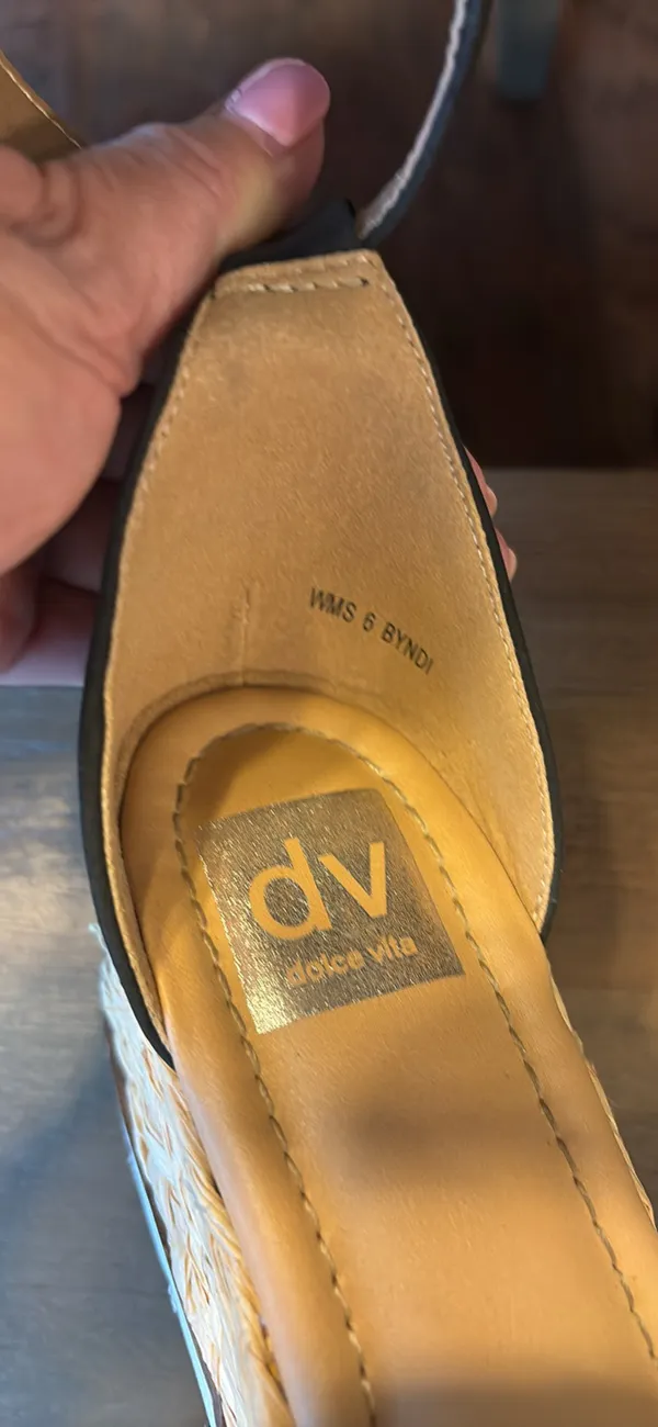 Dolce Vita Black Wedge Espadrille Sandals- Size 6 - Image 2