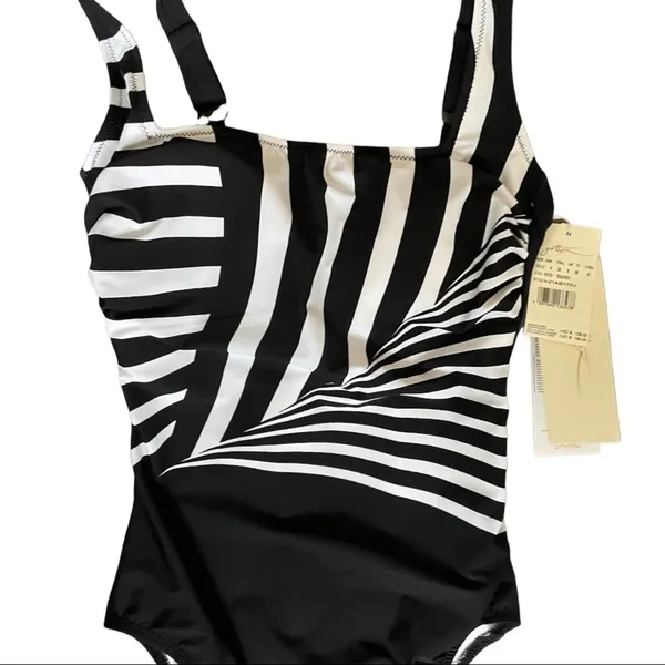 Gottex Art Basel Square Neck One-Piece‎ Swimsuit 6 - Image 5
