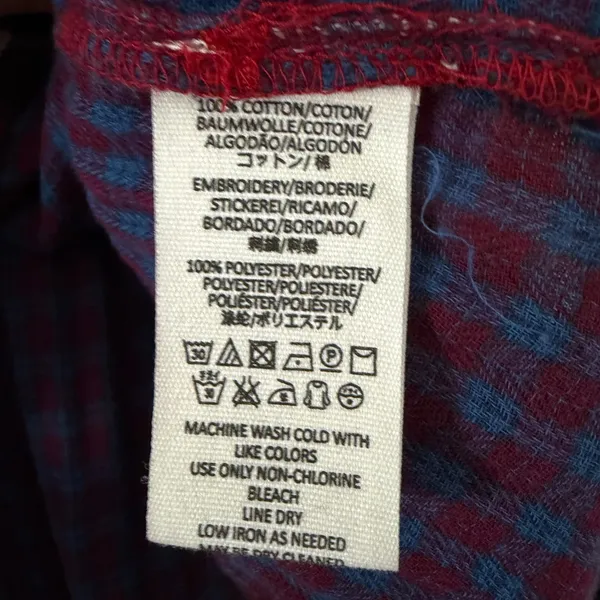 Free People Magical Plaid Boho Cottage Embroidered Cotton Button Down size small - Image 6