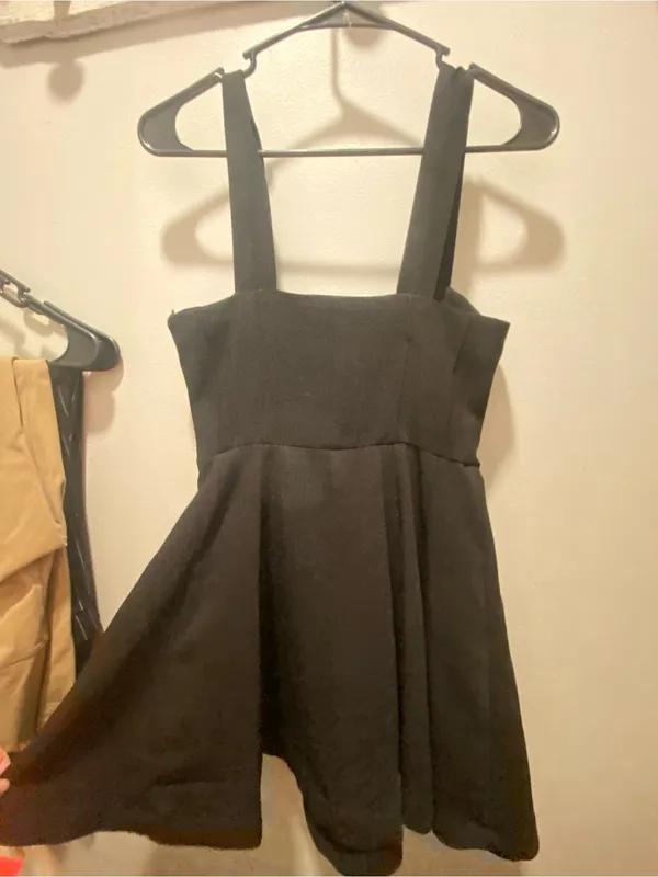 Zara Black Square-Neck Sleeveless Dress - Image 2