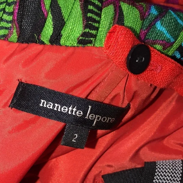 Nanette Lepore size 2 red floral silk blend dress - Image 8