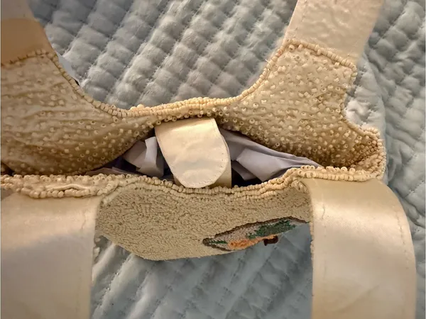 Viral TJ Maxx Beaded Fall Pumpkin Bag in Cream and Orange - Image 5