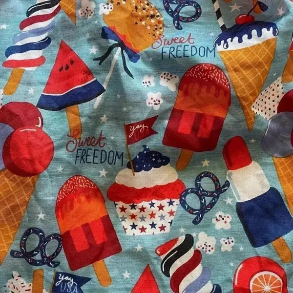Red White Blue Scarf Patriotic, Freedom, 4th of July, Ice Cream One Size #1641 - Image 4